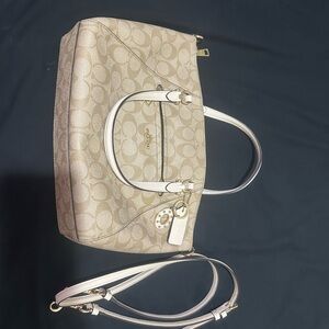 Coach Signature Beige Handbag